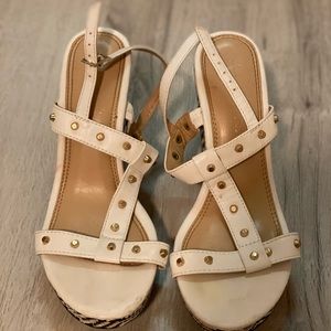 Size 7 wedges and sperry/coach boat shoes